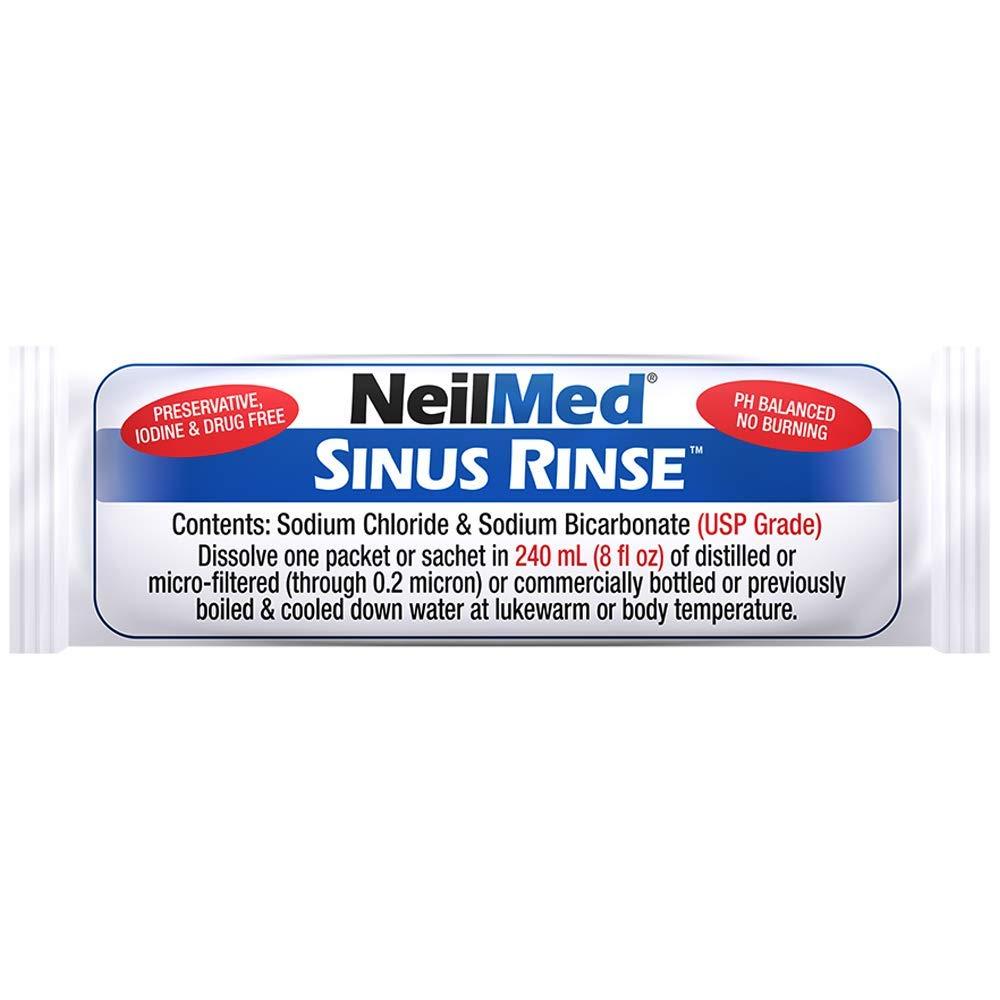 NeilMed Sinus Rinse All Natural Sinus Relief (100 Premixed Packets) NO BOX