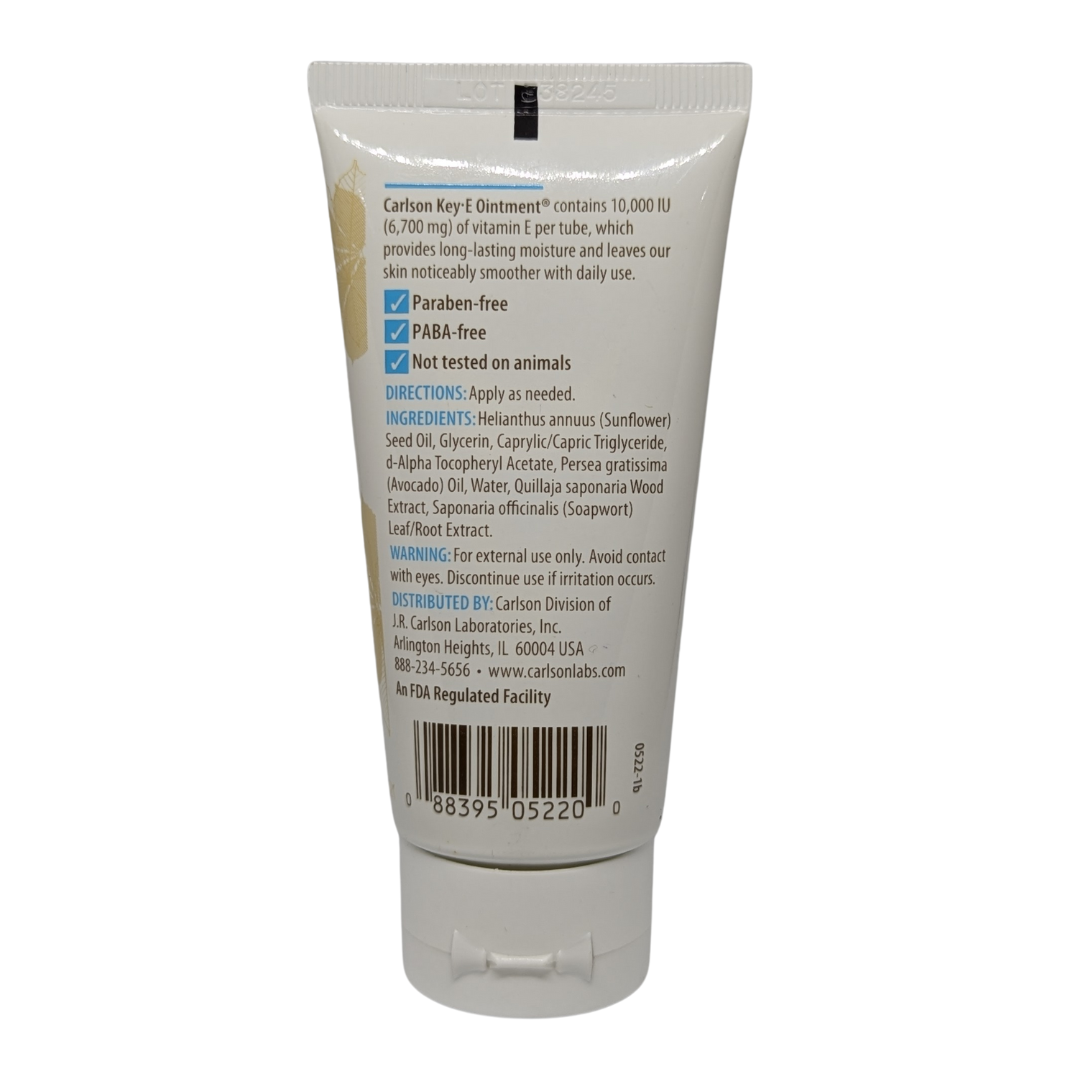 Carlson Key-E Hand & Body Ointment with Vitamin E + Avocado Unscented, 56 g / 2 oz