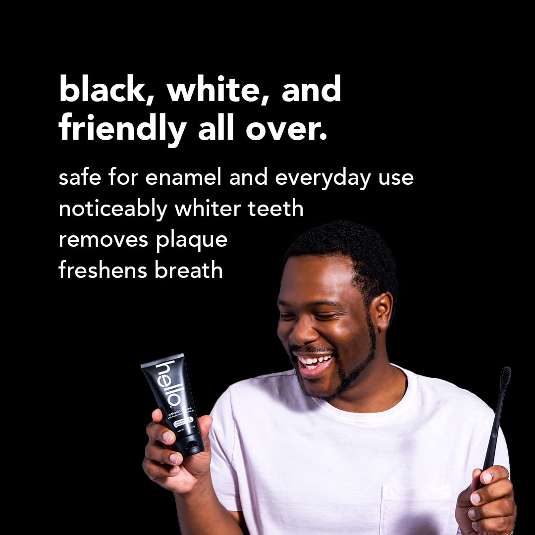 Hello Activated Charcoal with Fresh Mint + Coconut Oil Epic Whitening Toothpaste, 4 oz. / 113g