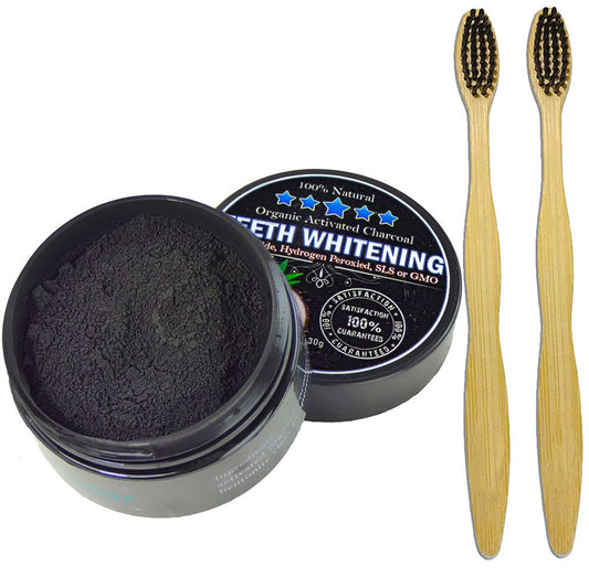 100% Natural Organic Activated Charcoal Teeth Whitening, 30g