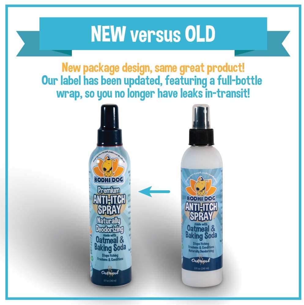 Bodhi Dog Premium Anti-Itch Spray Naturally Deodorizing Made with Oatmeal & Baking Soda, 8 fl.oz / 240ml
