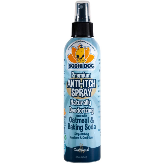 Bodhi Dog Premium Anti-Itch Spray Naturally Deodorizing Made with Oatmeal & Baking Soda, 8 fl.oz / 240ml