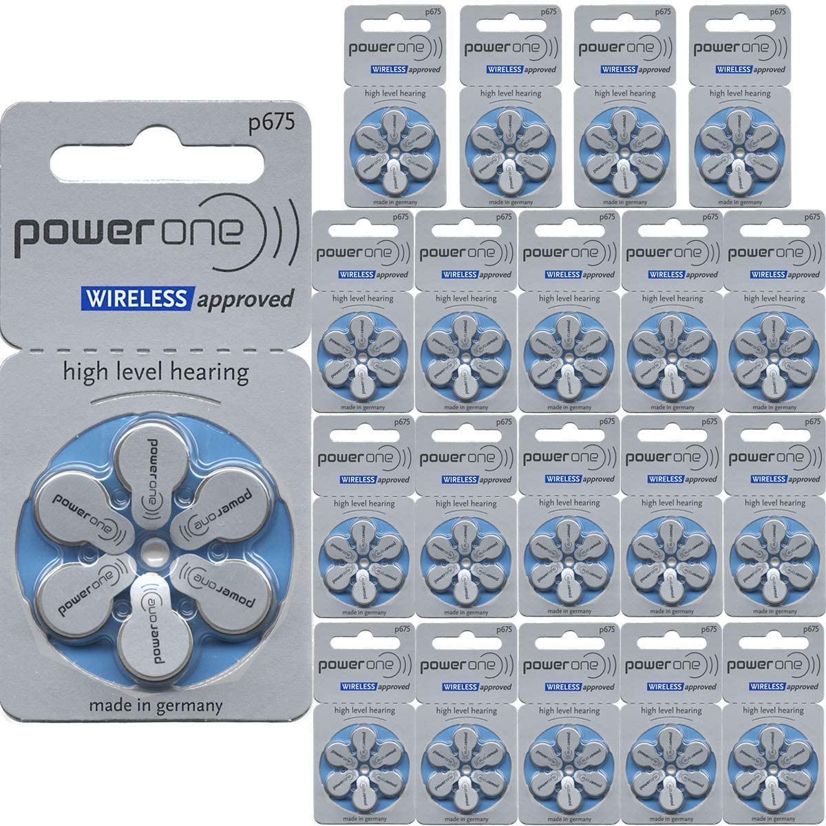 Power One Wireless p675 Hearing Aid Batteries, Pack of 120