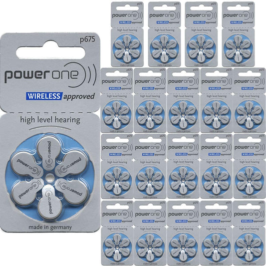 Power One Wireless p675 Hearing Aid Batteries, Pack of 120