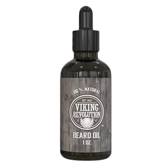 Viking Revolution Beard Oil Conditioner - All Natural Unscented Organic Argan & Jojoba Oils 1 oz. (NO BOX)