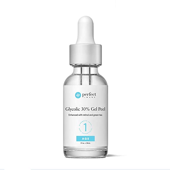 Glycolic Acid 30% Gel Peel Level 1 - Enhanced with Retinol and Green Tea Extract (Professional Chemical Peel)- 1 fl oz 30mL