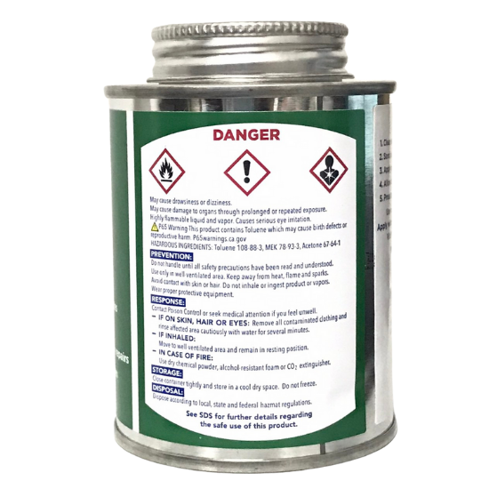 RH Adhesives HH-66 Industrial Strength Vinyl Cement Glue, 8 oz, Clear