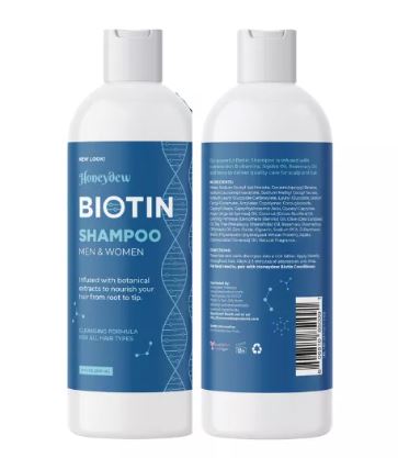Biotin Shampoo for Men and Women Infused with Biotin, Provitamin B5 & 11 Nutrient Rich Botanicals, 8 fl.oz / 236ml