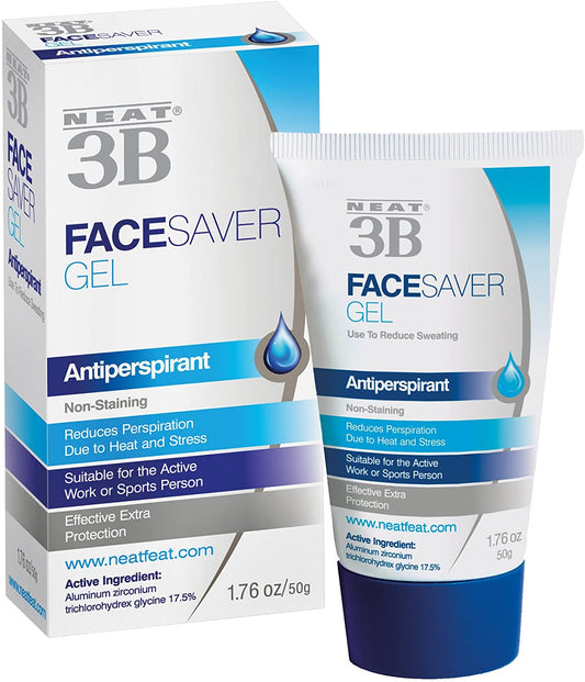Neat Feat 3B Face Saver Antiperspirant for Facial Perspiration & Shine Gel, 1.76 Fl Oz (PACKAGING MAY VARY)