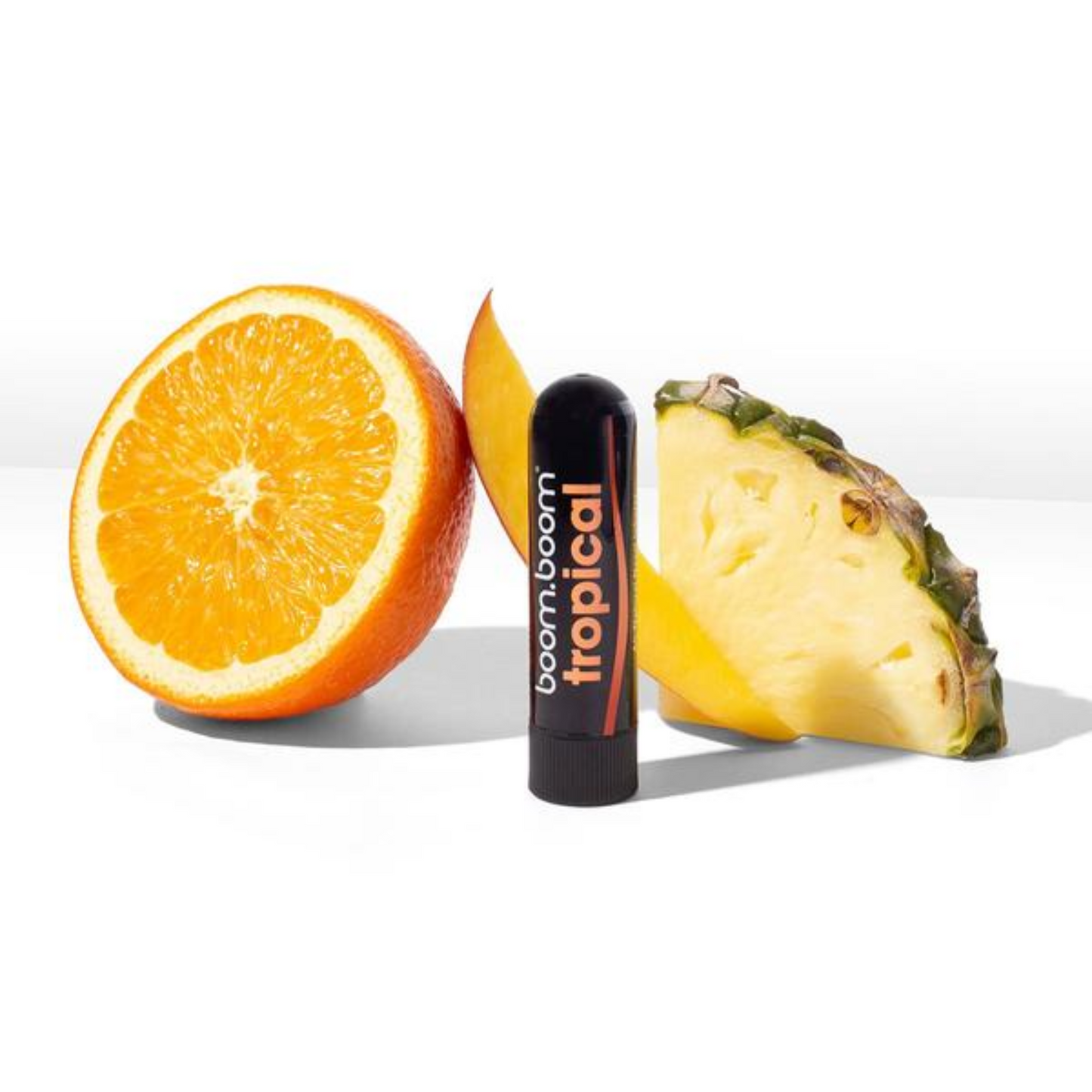 Boom.Boom Breathe Nasal Inhalers Tropical Flavor Feel Refereshed All Natural Net Wt. 0.035 oz 1gram