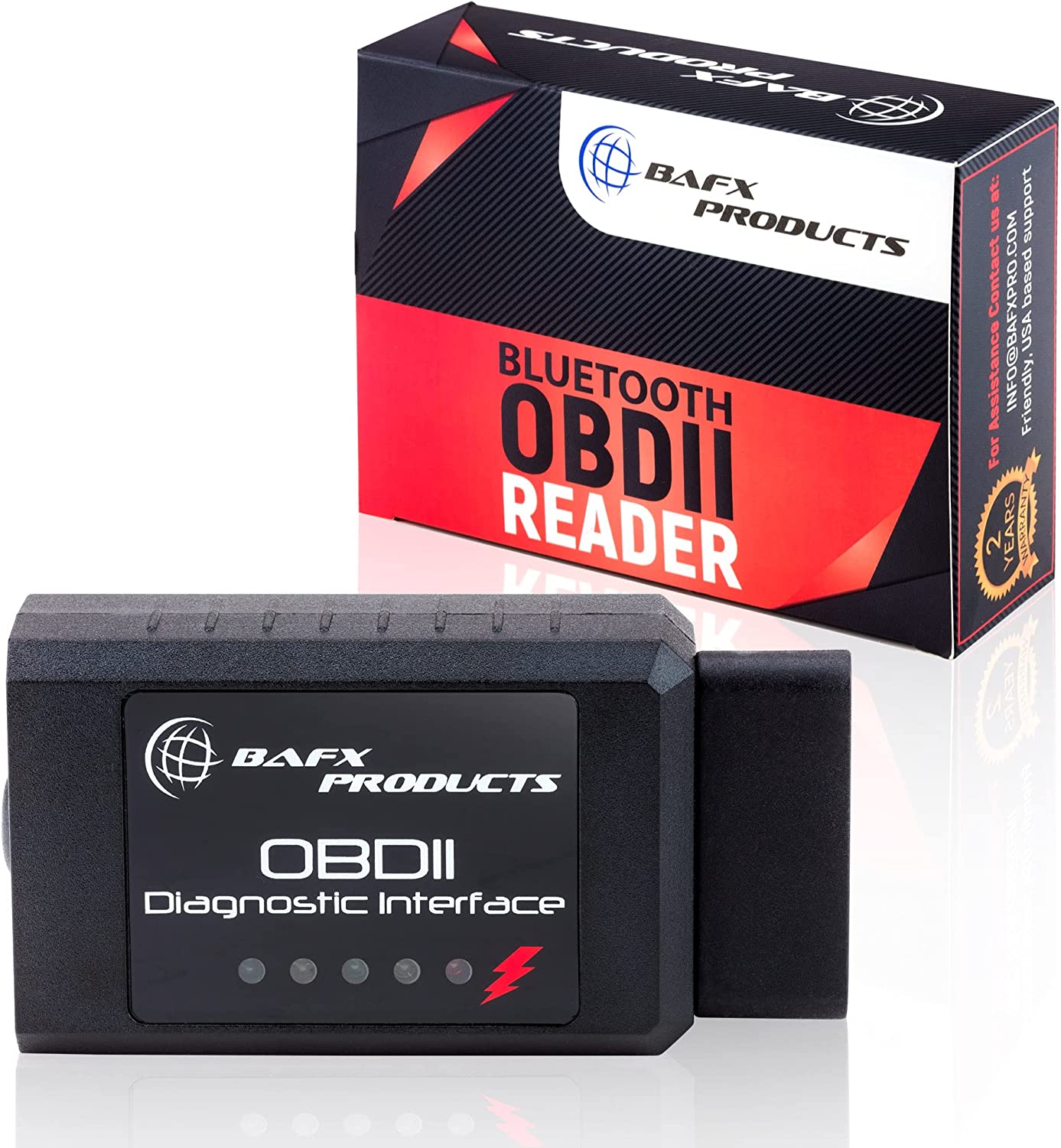 BAFX Products Wireless Bluetooth Scanner & Reader Tool OBDII