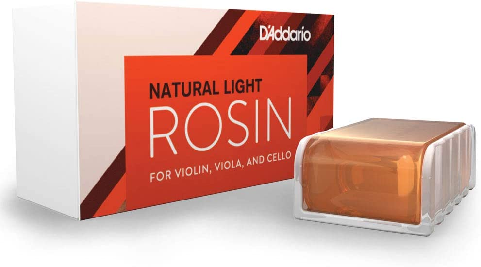 D'Addario Natural Light Rosin for Violin, Viola, and Cello, 1 Count
