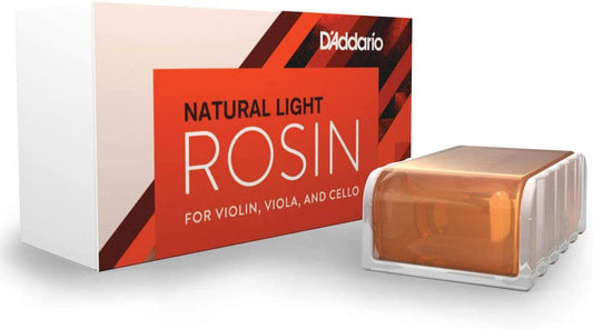 D'Addario Natural Light Rosin for Violin, Viola, and Cello, 1 Count