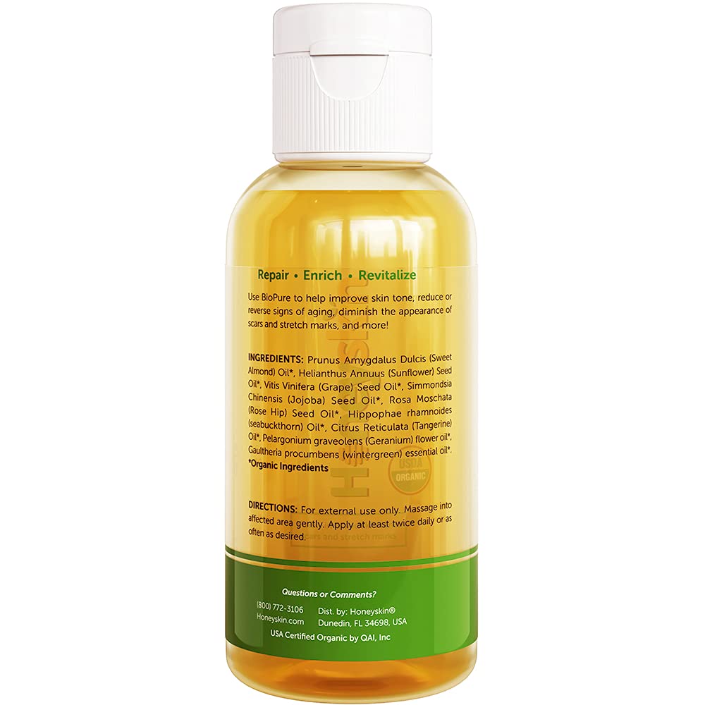 Honeyskin Bio Pure Visibly Improve Skin Tone, Scars, and Stretch Marks 118 mL, 1 Bottle