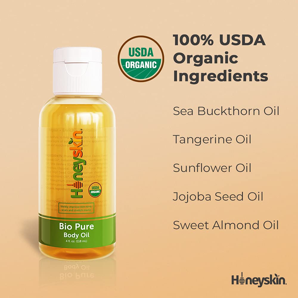 Honeyskin Bio Pure Visibly Improve Skin Tone, Scars, and Stretch Marks 118 mL, 1 Bottle