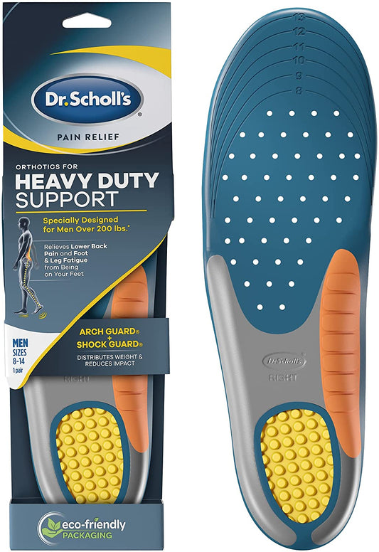 Dr. Scholl's Pain Relief Orthotics 1 Pair Heavy Duty Support For MEN SIZES 8-14 PACKAGING MAY VARY