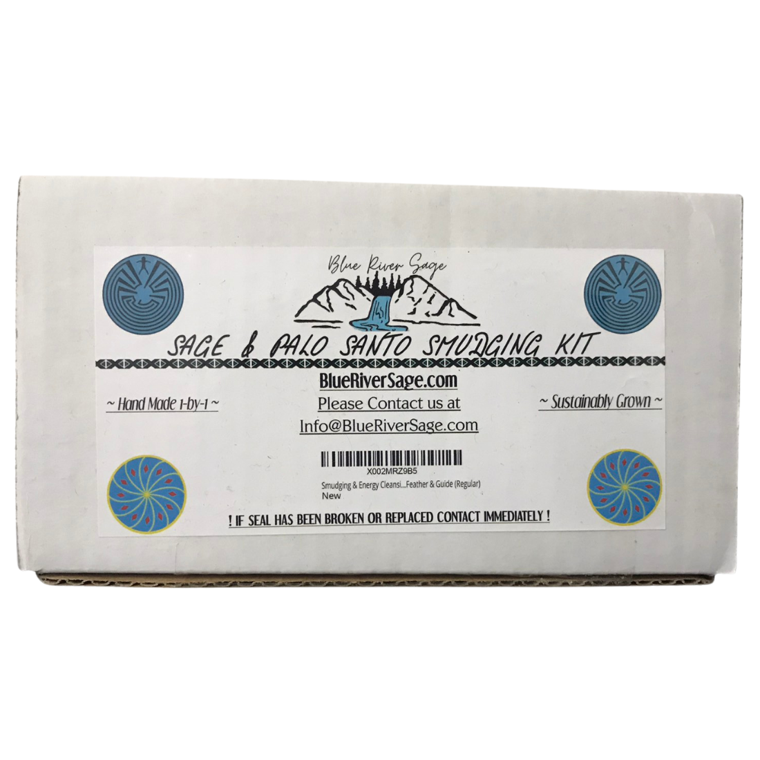 Blue River Sage and Palo Santo Smudging Regular Kit Handmade 1 by 1 and Sustainably Grown