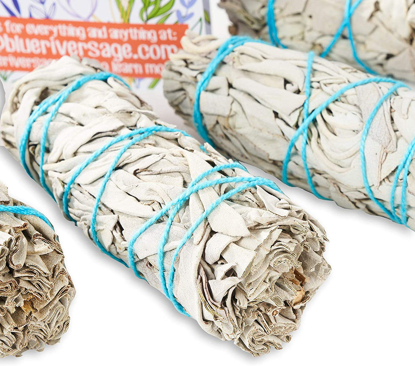 Blue River Sage and Palo Santo Smudging Regular Kit Handmade 1 by 1 and Sustainably Grown