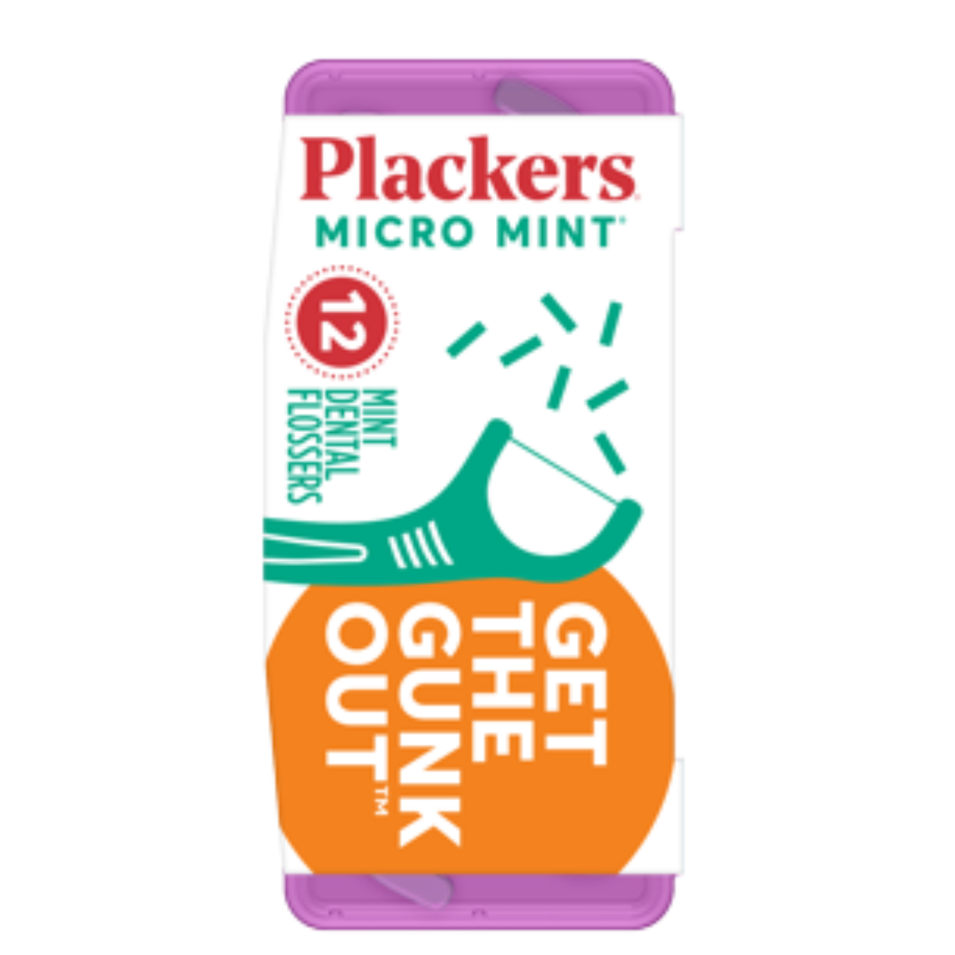 Plackers Micro Mint Dental Flossers 12 Counts (COLOR MAY VARY)
