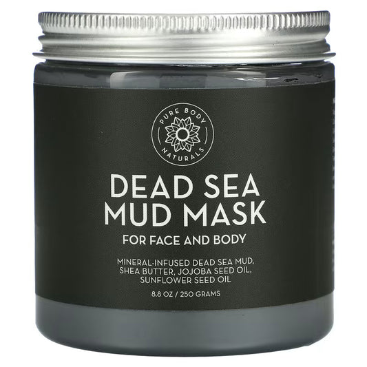 PureBodyNaturals Dead Sea Mud Face Mask, 8.8 oz. / 250g