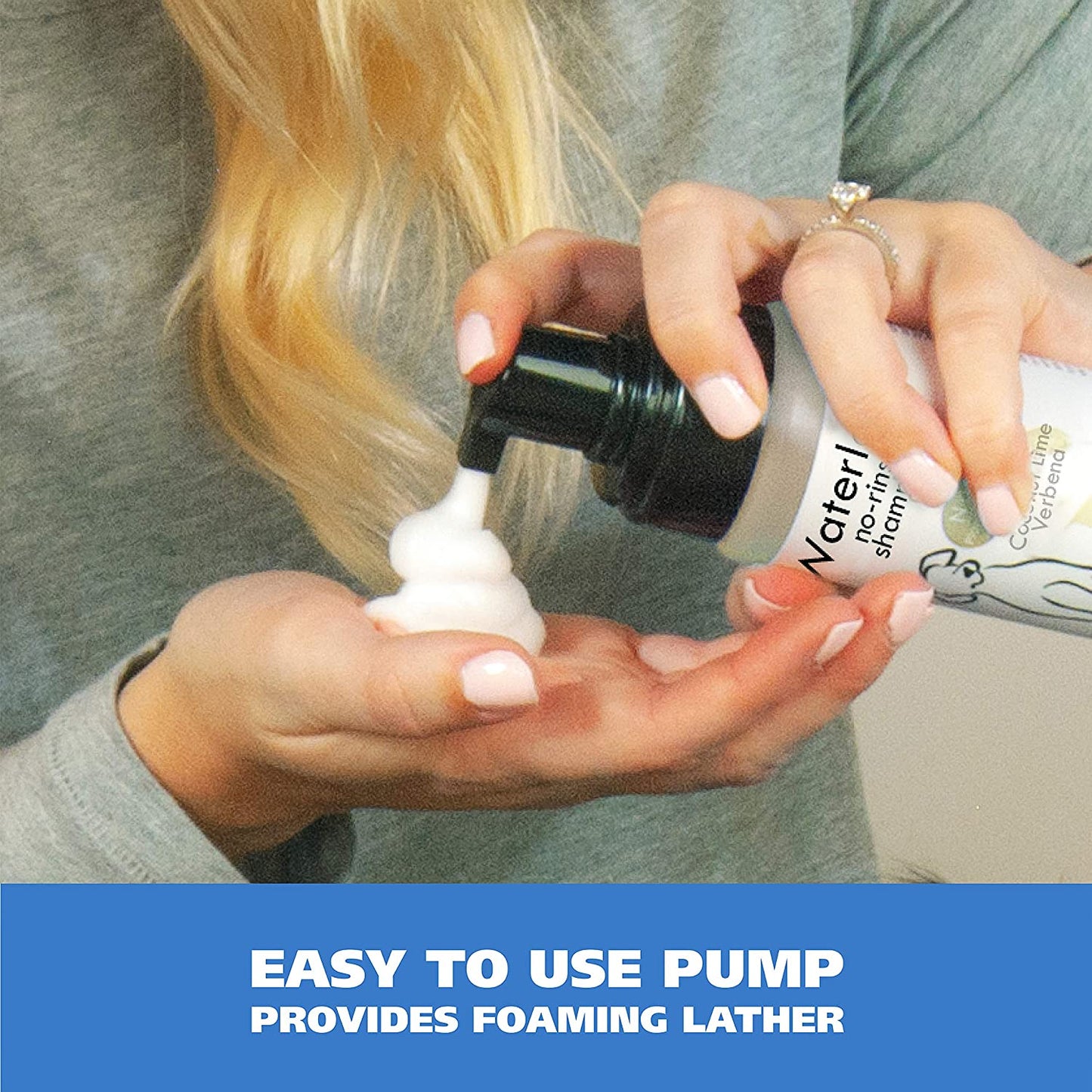 Wahl Waterless No-Rinse Shampoo in Coconut Lime Verbena with Oatmeal Formula, 7.10 fl.oz / 210 ml