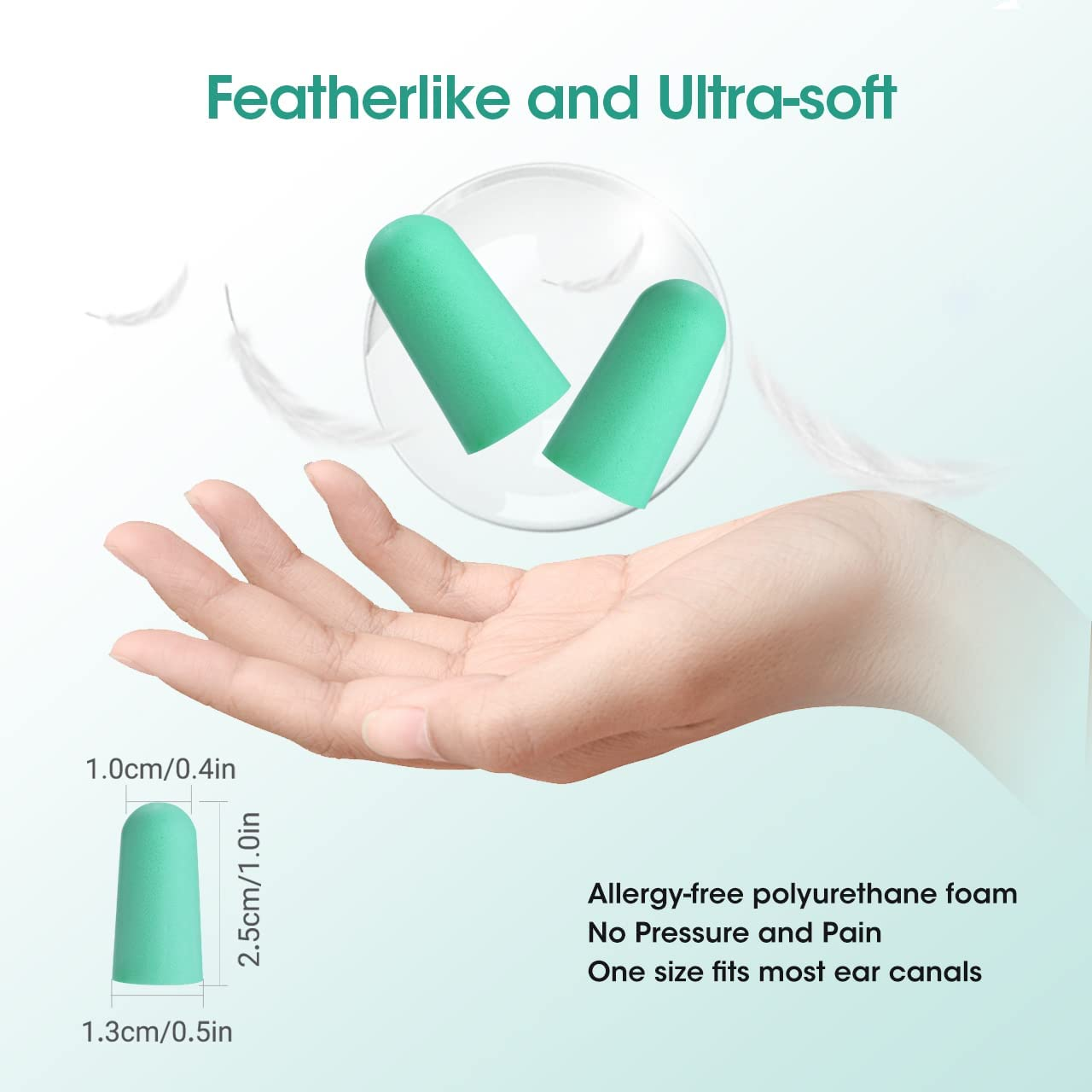 Soft Foam 60 Pairs Earplugs 38dB SNR Let Noise Shut Up SA-7-5 1 Jar