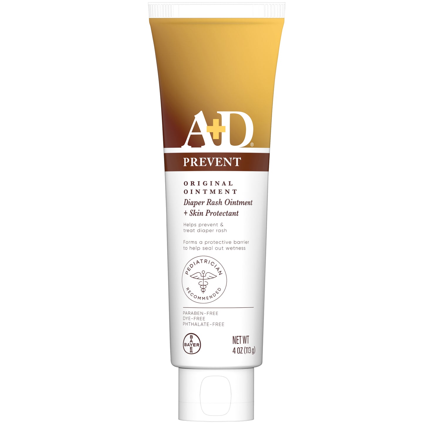 A+D Original Diaper Rash Ointment, Prevent, Skin Protectant, 4 oz NO BOX