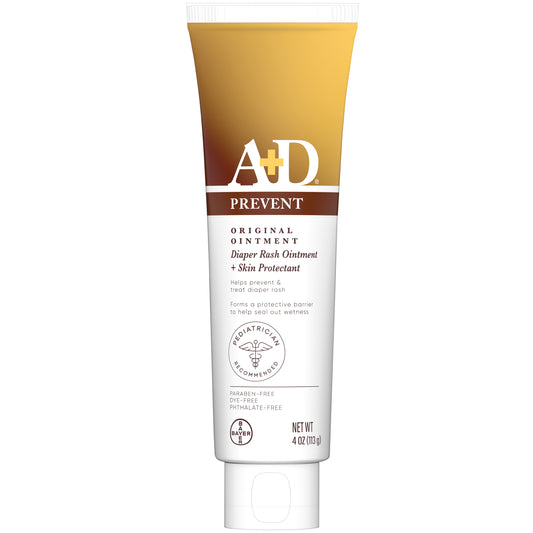 A+D Original Diaper Rash Ointment, Prevent, Skin Protectant, 4 oz NO BOX