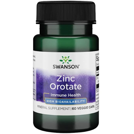 Swanson Zinc Orotate 10 Milligrams Elemental Zinc 60 Veg Capsules (1pc)
