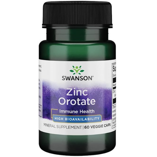 Swanson Zinc Orotate 10 Milligrams Elemental Zinc 60 Veg Capsules (1pc)
