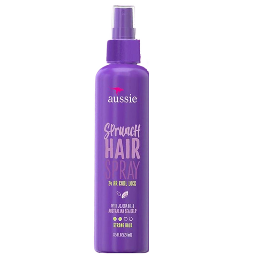 Aussie Sprunch Hair Spray 24 Hr Curl Lock Strong Hold 8.5 Fl Oz (251ml)