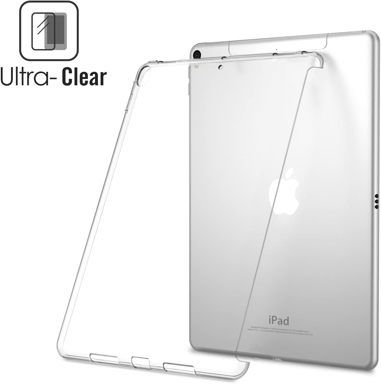 ATiC Case Fit New iPad Air 3rd Generation 10.5" 2019/iPad Pro 10.5 2017 Premium Soft Transparent TPU Rubber Back Cover Skin Flexible Bumper Crystal Clear Compatible With Official Smart Keyboard
