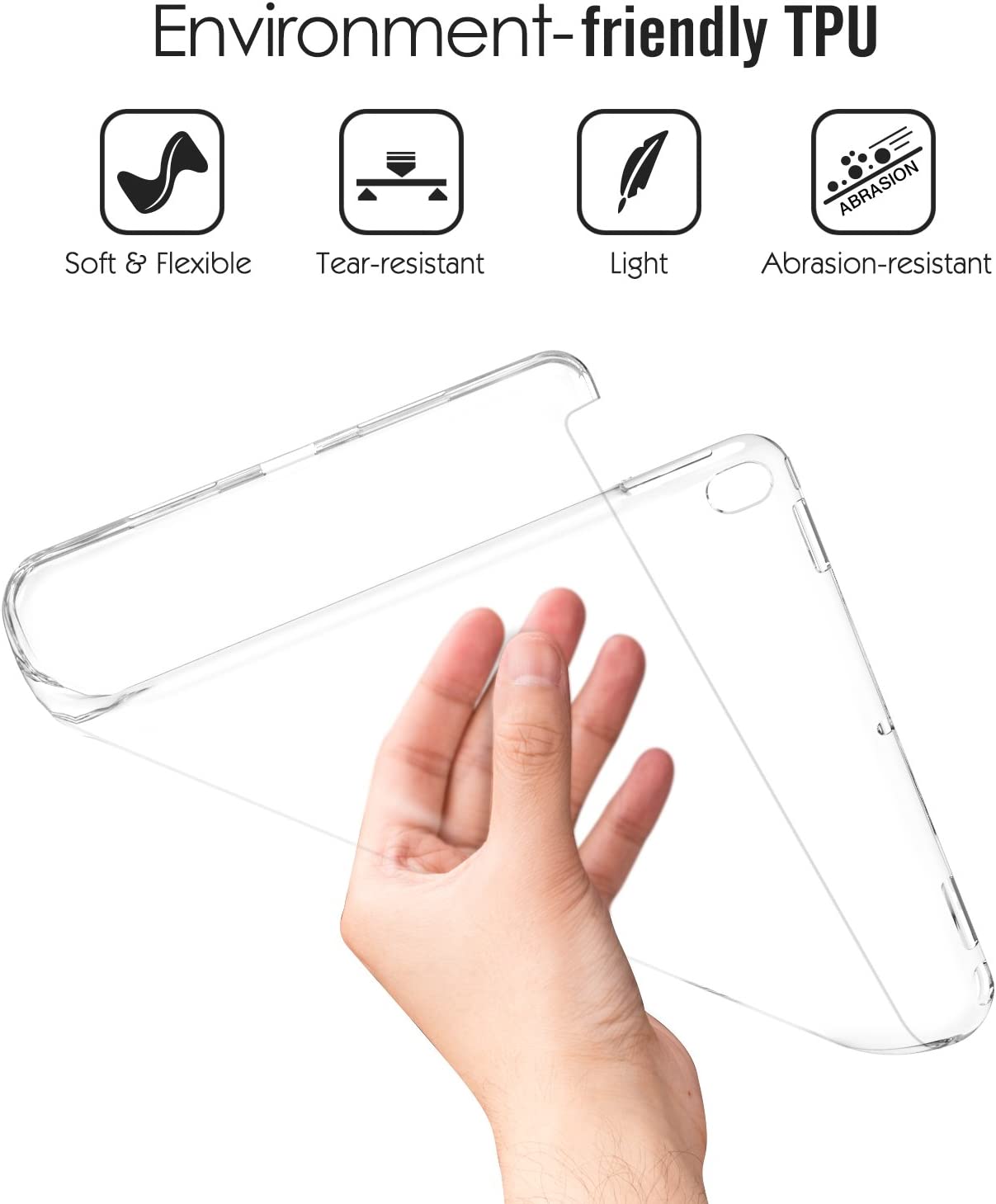 ATiC Case Fit New iPad Air 3rd Generation 10.5" 2019/iPad Pro 10.5 2017 Premium Soft Transparent TPU Rubber Back Cover Skin Flexible Bumper Crystal Clear Compatible With Official Smart Keyboard