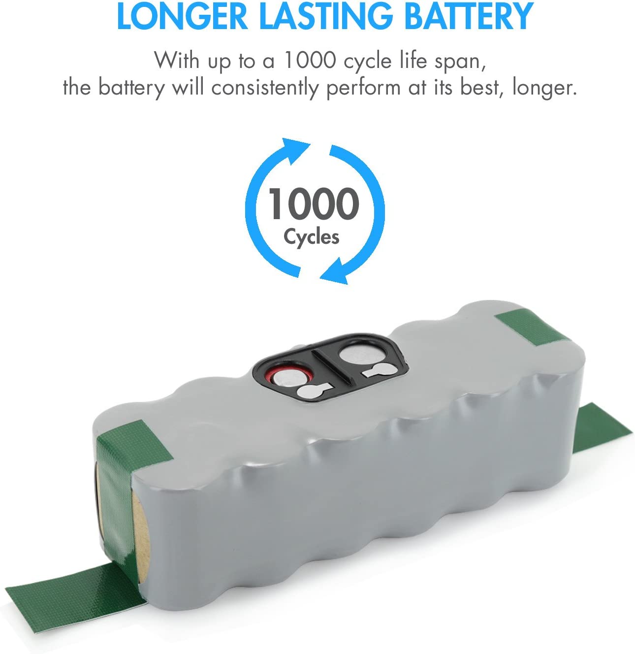 Tenergy New Extended Life 1000 Cycles 14.4V 3850mAh NiMH Battery For iRobot Roomba 900 800 700 600 500 Series