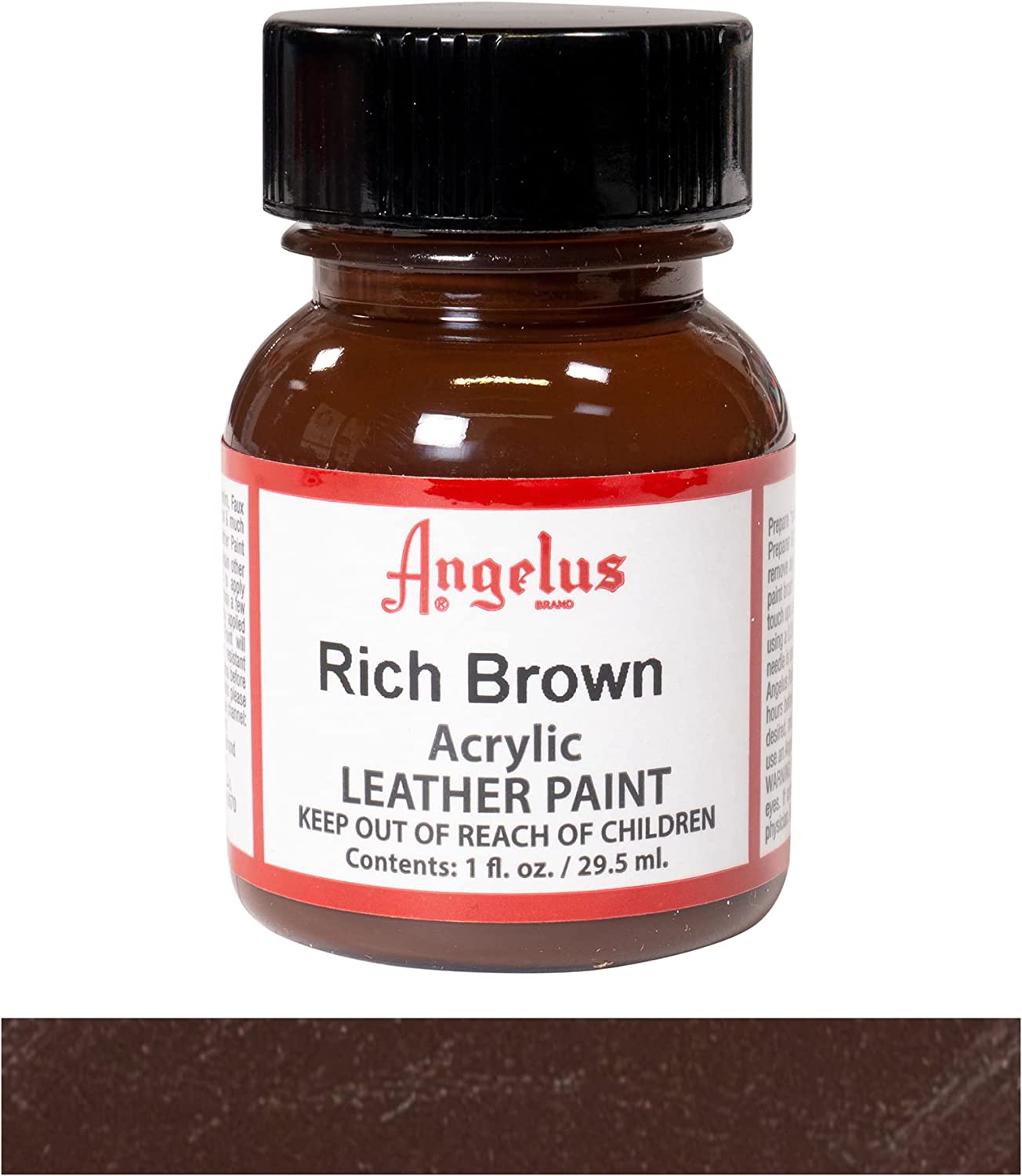 Angelus Acrylic Leather Paint Rich Brown 1 Fl Oz (29.5 ml)