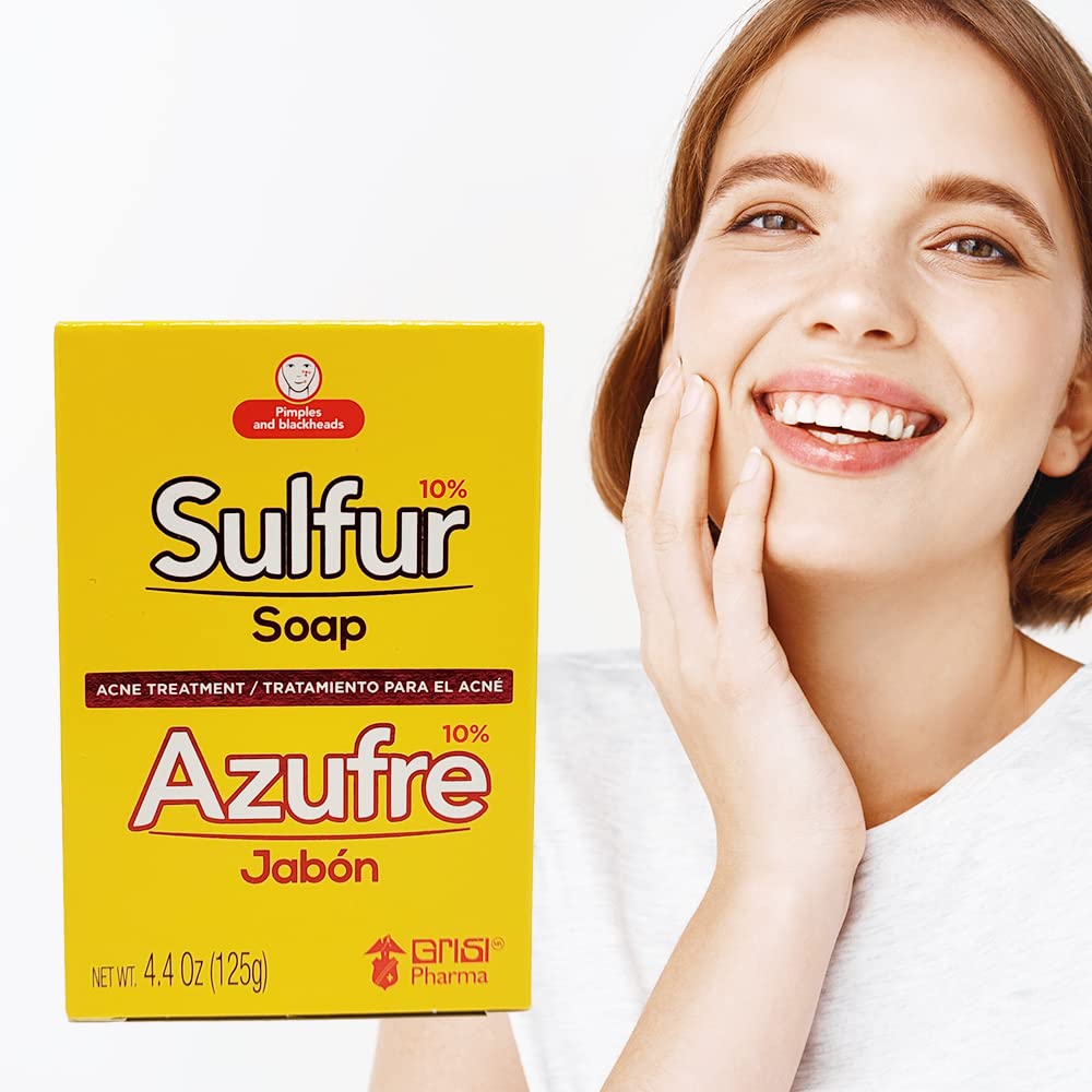 GRISI Sulfur Soap with Lanolin for Acne Treatment NO BOX