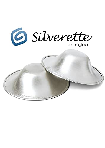 Silverette 925 Silver Metal Healing Nipple Cover Guards Soothe & Protect Nipples Regular Size 1 Pair