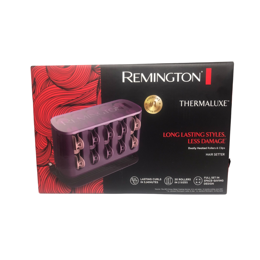 REMINGTON H9100S Pro Hair Setter w/ Thermaluxe Advanced Thermal Technology, Electric Rollers, 1-1 ¼"