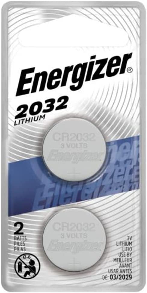 Energizer CR2032 3V Lithium Batteries (2 Pack)