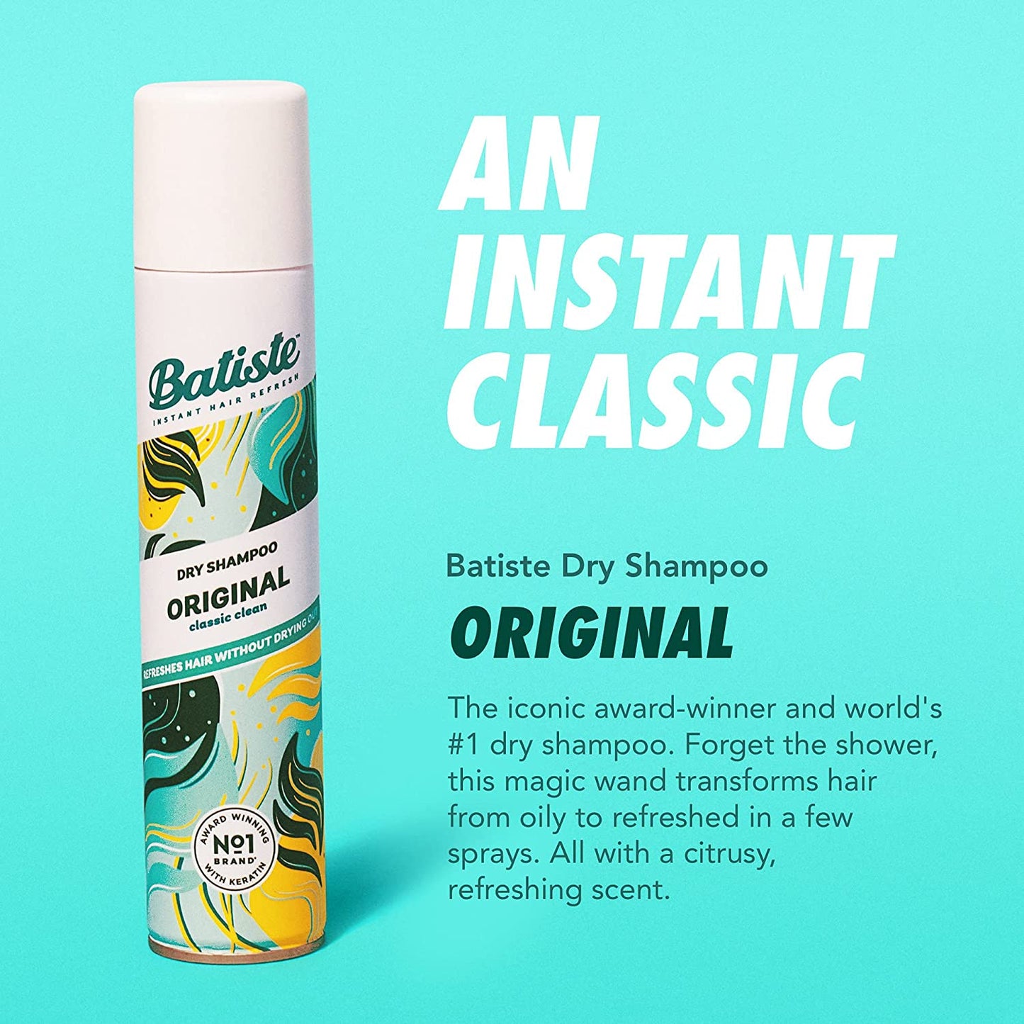 Batiste Dry Shampoo Original Classic Fresh 6.35 Oz (180g)
