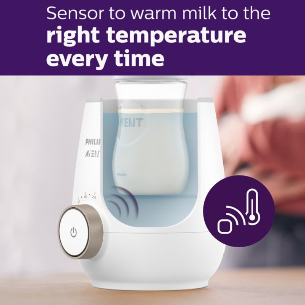 Philips Avent Fast Baby Bottle Warmer With Smart Temperature Control SCF358/00 1 Count