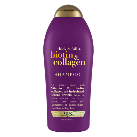 OGX Thick & Full + Biotin & Collagen Volumizing Daily Shampoo 25.4 Fl Oz (750ml)