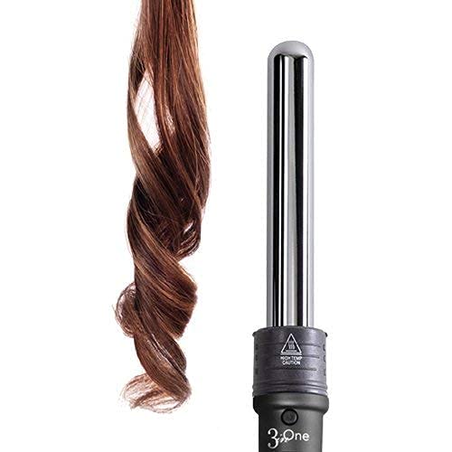 NuMe Titanium 3 In 1 Curling Wand Set Interchangeable Barrels With Heat-Resistant Glove 1 Count