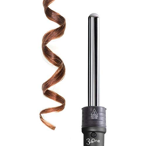 NuMe Titanium 3 In 1 Curling Wand Set Interchangeable Barrels With Heat-Resistant Glove 1 Count