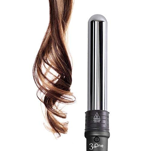 NuMe Titanium 3 In 1 Curling Wand Set Interchangeable Barrels With Heat-Resistant Glove 1 Count