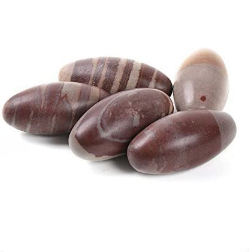 11pc Narmada River Shiva Lingam Stone Approx 1 Inch Positive Energy in a Beautiful Pouch