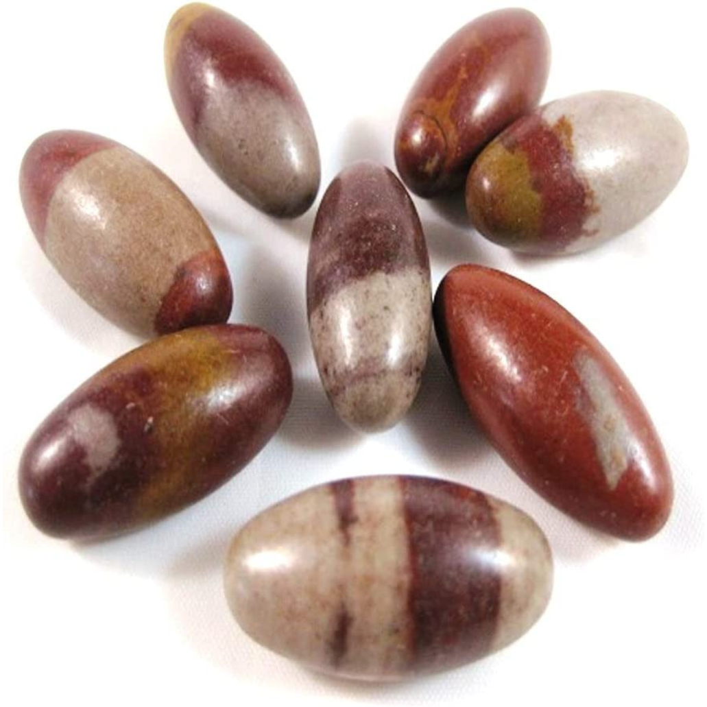 11pc Narmada River Shiva Lingam Stone Approx 1 Inch Positive Energy in a Beautiful Pouch