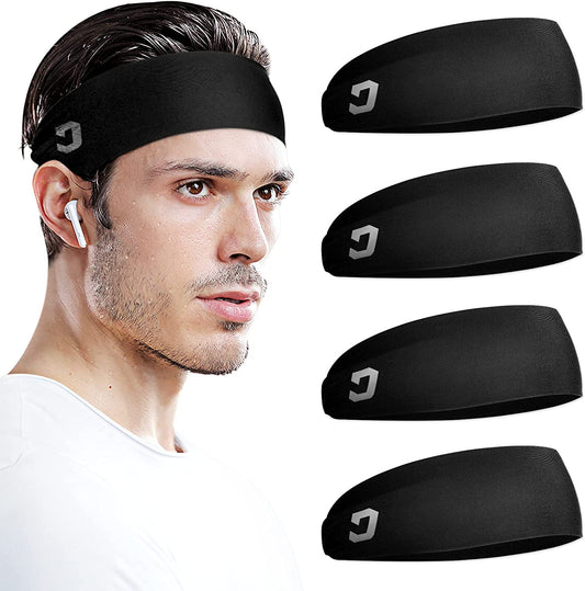 Vinsguir Unisex Hairband For Running Gym Training Tennis Basketball Football Pack Of 4