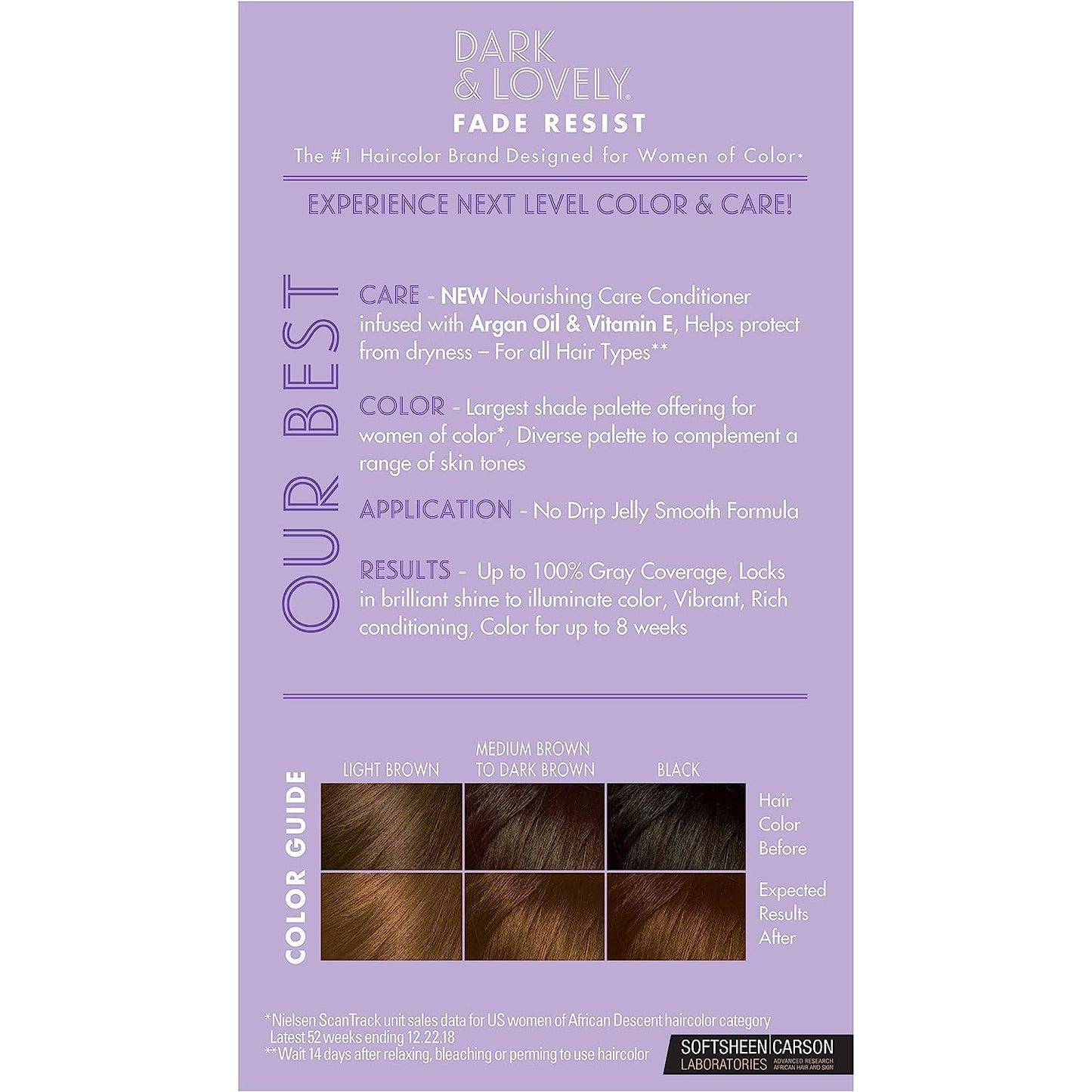 Soft-Sheen Carson Dark & Lovely Fade Resist Permanent Hair Color 377 Sun Kissed Brown 1 Count
