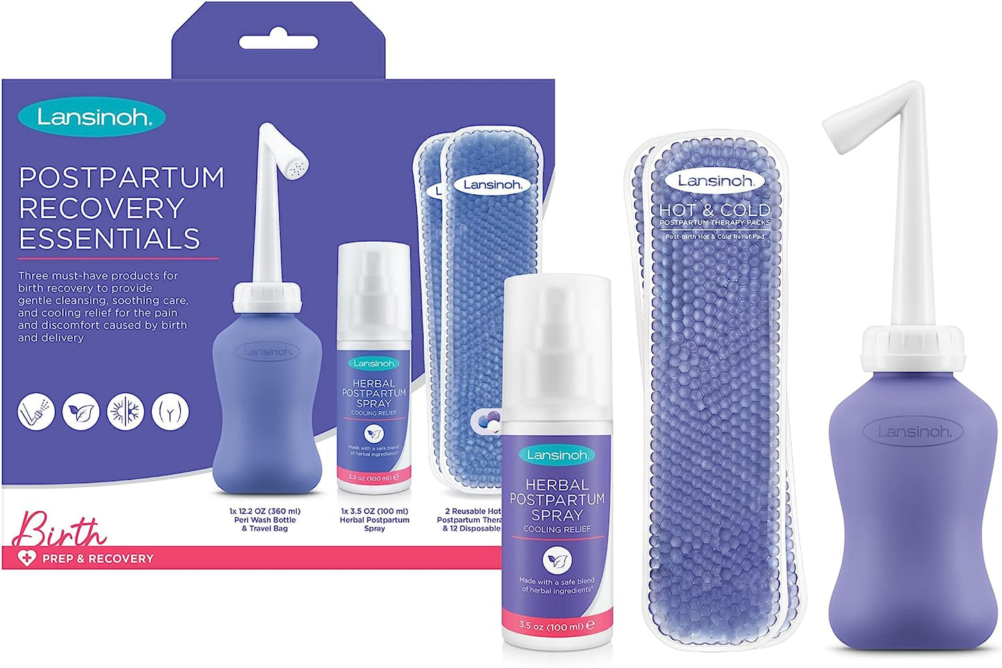 Lansinoh Postpartum Recovery Essentials Care Bundle